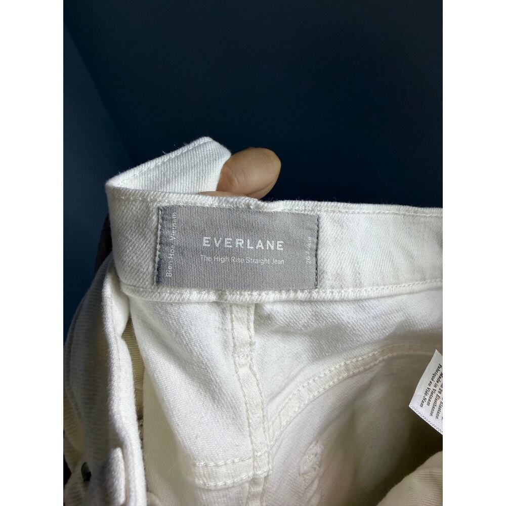 Everlane High Rise Straight Jean in White Size 26 Ankle Some wash wear shown - Picture 8 of 8